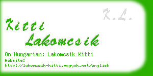 kitti lakomcsik business card